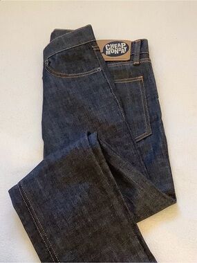 Cheap Monday Women’s Dark Indigo High Rise Slim Straight Jeans, Sz. 28